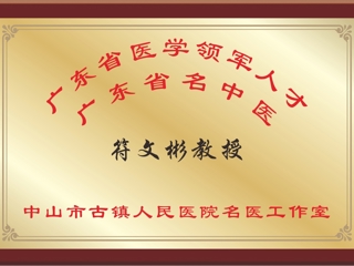 广东省医学领军人物广东省名中医符文彬教授中山市古镇人民医院名医工作室